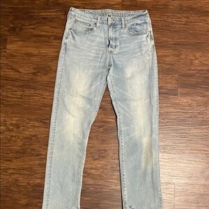American Eagle Outfitters Men’s Light Blue Flex Jeans, Size 34W 34L Retail $55.